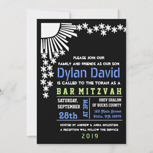 CREATION Bar Bat Mitzvah Uitnodiging (Voorkant)