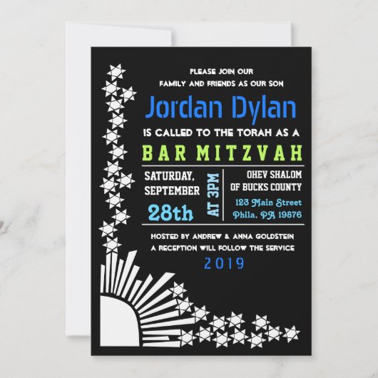 CREATION Bar Bat Mitzvah Uitnodiging (Voorkant)