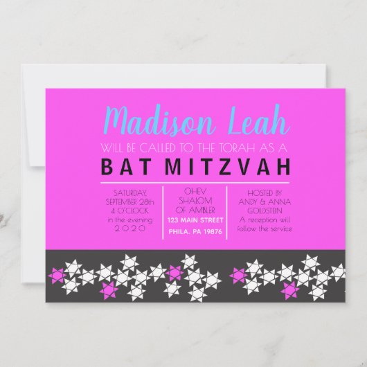 CREATION Bar Bat Mitzvah Uitnodiging (Voorkant)