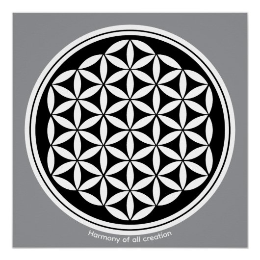 Creation Harmony – Sacred Geometry Symbol Perfect Poster (Voorkant)