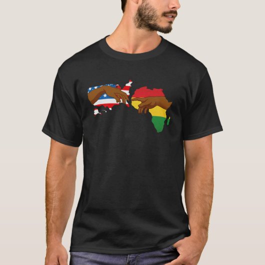 Creation Of Adam Black Proud African Roots Melanin T-shirt (Voorkant)