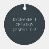 Creation of the World Jesse Tree Metalen Ornament (Achterkant)