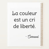 Création pixelisée multicolore planner (Achterkant)