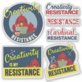 "Creatitiviteit is mijn weerstand" Compacte Collec Sticker (Voorkant)