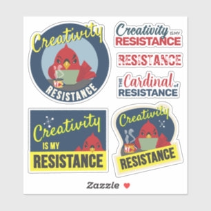 "Creatitiviteit is mijn weerstand" Compacte Collec Sticker