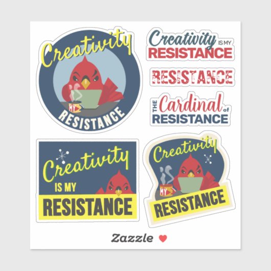 "Creatitiviteit is mijn weerstand" Compacte Collec Sticker (Vel)
