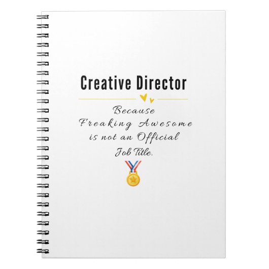 Creativ Directeur Notitieboek (Voorkant)