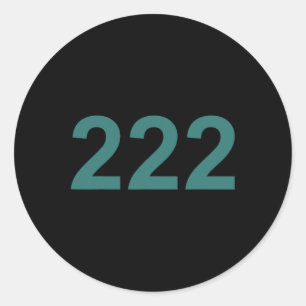 Creative 222 Design Kostuum Ideeën Co. Nummer 222 Ronde Sticker