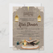 Creative 3D Quran and Lantern Ramadan Iftar Kaart (Voorkant)