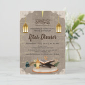 Creative 3D Quran and Lantern Ramadan Iftar Kaart (Staand voorkant)