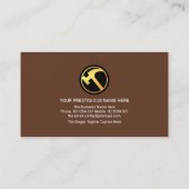 Creative A-Lijst Gold Roof op hout Visitekaartje (Achterkant)