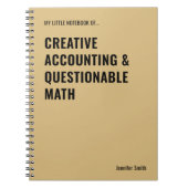 Creative Accounting & twijfelachtige Wiskunde Noti Notitieboek (Voorkant)