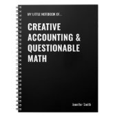 Creative Accounting & twijfelachtige Wiskunde Noti Notitieboek (Voorkant)