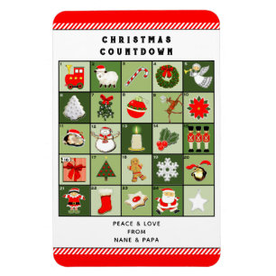 Creative Advent Calendar-Kaart voor Kerstmis Magneet