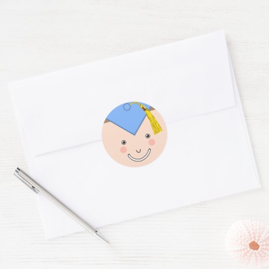Creative Afstuderen Classic Round Sticker (Envelop)