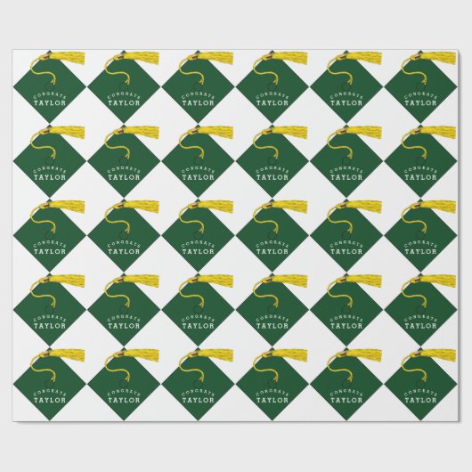 Creative Afstuderen Green Gift Wrapping Paper Cadeaupapier (Vlak)