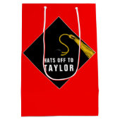 Creative Afstuderen Red Medium Gift Bag Cadeauzakje (Achterkant)