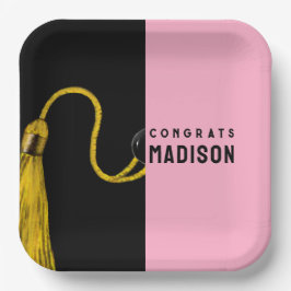 Creative Afstuderen Roze Papier Borden Papieren Bordje