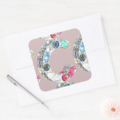 Creative Alphabet C Letter Vierkante Sticker (Envelop)