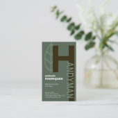 Creative Alphabet-H Handyman Service in reliëf Visitekaartje (Staand voorkant)