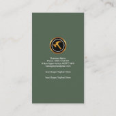 Creative Alphabet-H Handyman Service in reliëf Visitekaartje (Achterkant)