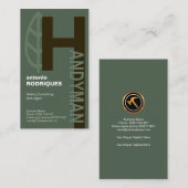 Creative Alphabet-H Handyman Service in reliëf Visitekaartje (Voorkant / Achterkant)