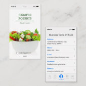 Creative and Unique Vegetables Food Nutritionist Visitekaartje (Voorkant / Achterkant)