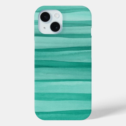 Creative Aqua Green Waterverf Lines Patroon Case-Mate iPhone Case (Achterkant)