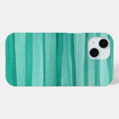 Creative Aqua Green Waterverf Lines Patroon Case-Mate iPhone Case (Achterkant (horizontaal))