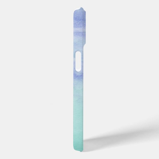 Creative Aqua Paarse Abstracte Waterverf Patroon Case-Mate iPhone Case (Achterkant / Rechts)