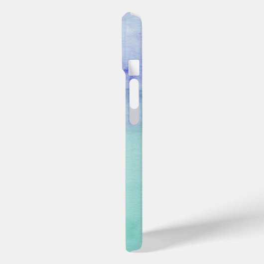 Creative Aqua Paarse Abstracte Waterverf Patroon Case-Mate iPhone Case (Achterkant / Links)