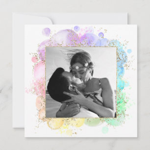 *~* Creative AR18 Artsy Photo COUPLE's SHOWER Kaart