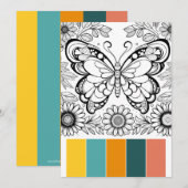 Creative Art Therapie Kaarten Vlinderkleur (Voorkant / Achterkant)