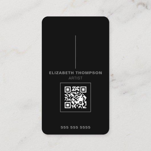 Creative Artist Custom Kunstwerk Foto met QR Code Visitekaartje (Achterkant)
