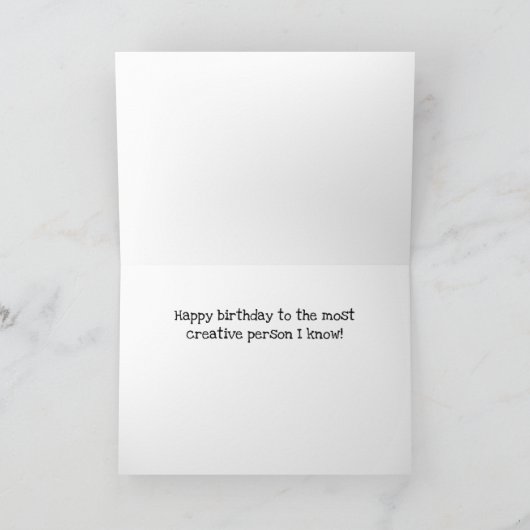 Creative Artist Painter Colorful Birthday Kaart (Binnen)