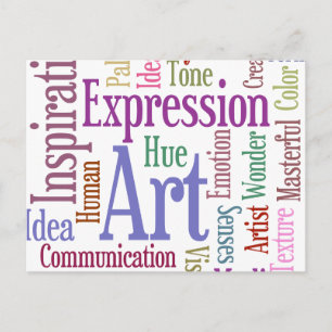 Creative Artist's Inspiration Word Art Briefkaart