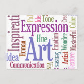 Creative Artist's Inspiration Word Art Briefkaart (Voorkant)