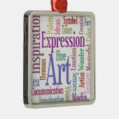 Creative Artist's Inspiration Word Art Metalen Ornament (Rechts)