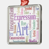 Creative Artist's Inspiration Word Art Metalen Ornament (Links)