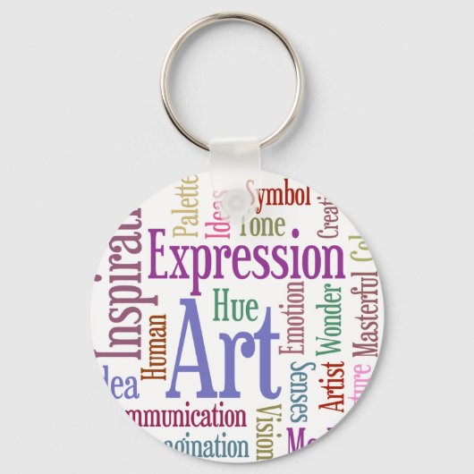Creative Artist's Inspiration Word Art Sleutelhanger (Voorkant)
