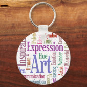 Creative Artist's Inspiration Word Art Sleutelhanger (Voorkant)