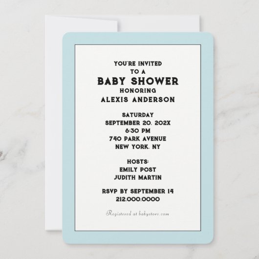 Creative Baby Shower-uitnodigingen Kaart (Achterkant)
