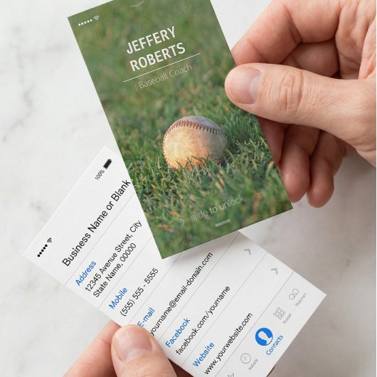 Creative Baseball Baseball Trainer Visitekaartje