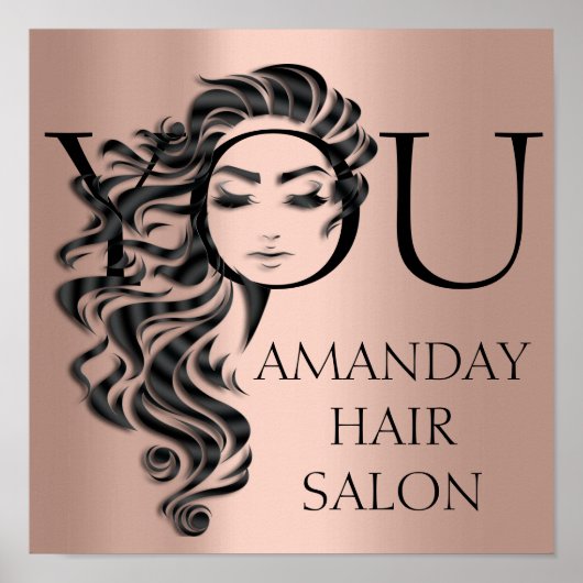Creative Beauty Salon Lashes Hair Extension Blush Poster (Voorkant)