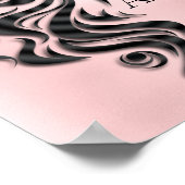 Creative Beauty Salon Lashes Hair Extension Roze Poster (Hoek)