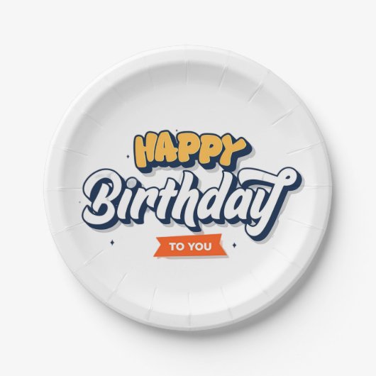 Creative Birthday Paper-Bord Papieren Bordje (Voorkant)