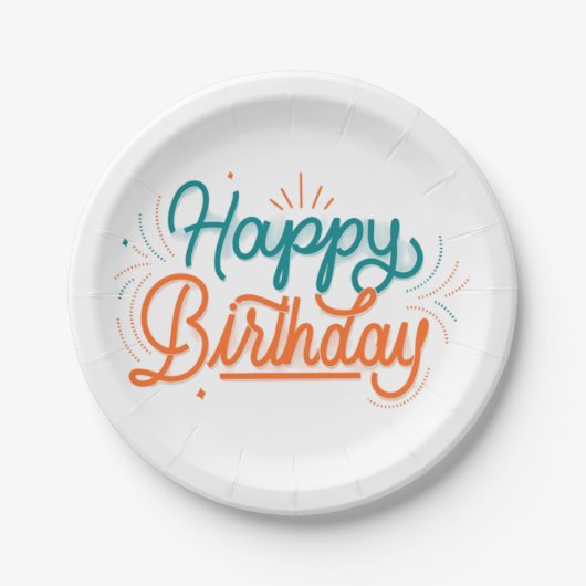 Creative Birthday Paper-Bord Papieren Bordje (Voorkant)