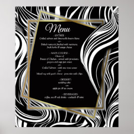 Creative Black and White Seamless Abstracts Poster