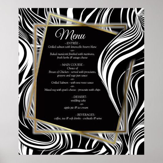 Creative Black and White Seamless Abstracts Poster (Voorkant)