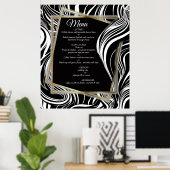 Creative Black and White Seamless Abstracts Poster (Thuiskantoor)